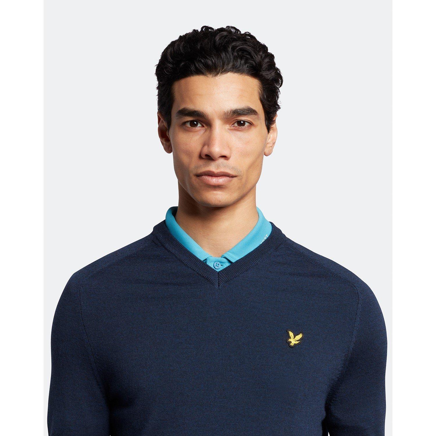 Lyle and Scott Merino V Neck Sn99