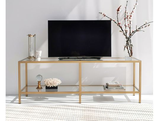 CONCEPT1 - Meuble TV Basique doré tv501 130 x 40 x h45 cm