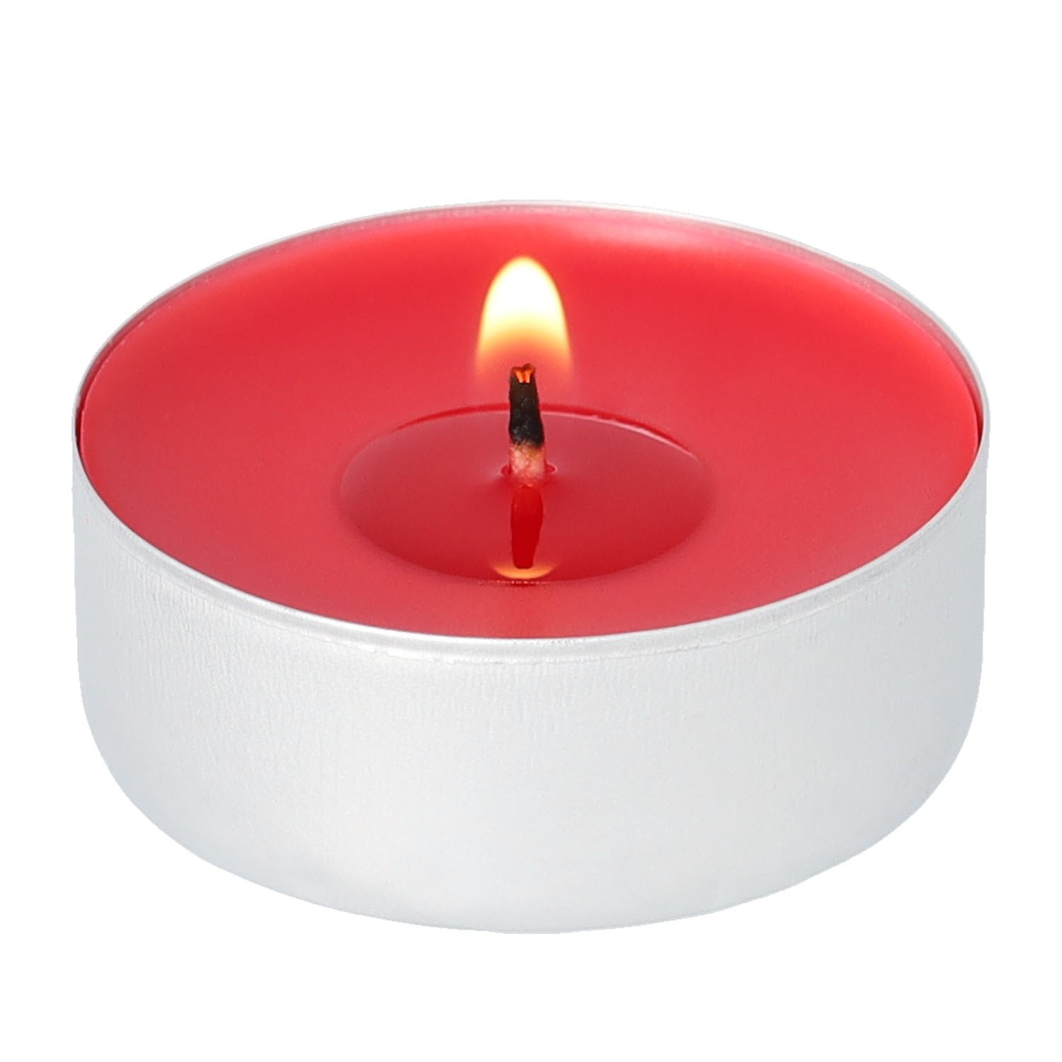 (6er Set) Ø37mm Duft Kerzen Flache Rechauds Aromatherapie Teelichter (64612) - Erdbeere