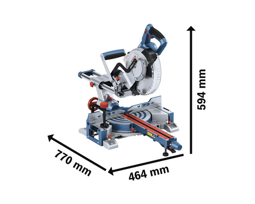Bosch Professional GCM 18V-216D BITURBO Accu afkortzaag/paneelzaag, inclusief 1 x cirkelzaagblad, zonder accu en lader