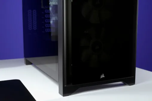 CORSAIR | iCUE 4000X RGB – Miditower - ATX - ingen strømforsyning - Sort - USB/Lyd