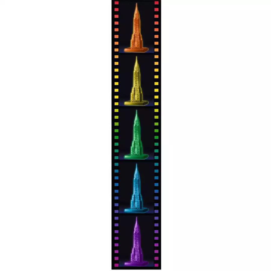Ravensburger Chrysler Building bei Nacht bunt