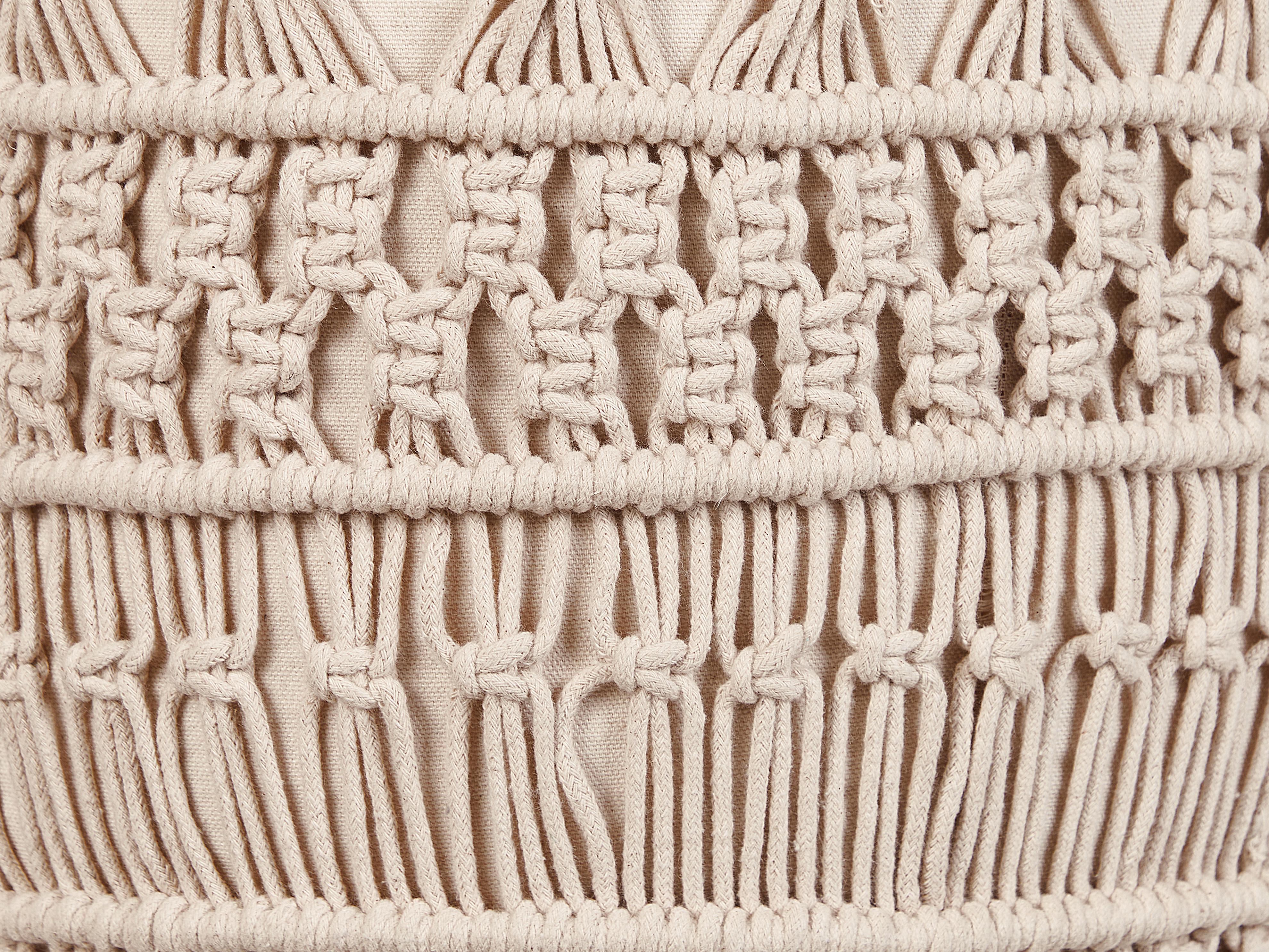 Poef Macramé THAKOT Katoen Beige