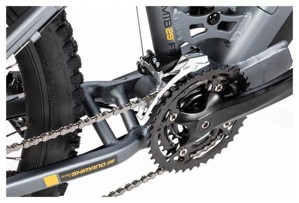 VTT Electrique Tout Suspendu Moma E-MTB 29'' Shimano Altus 8V Gris