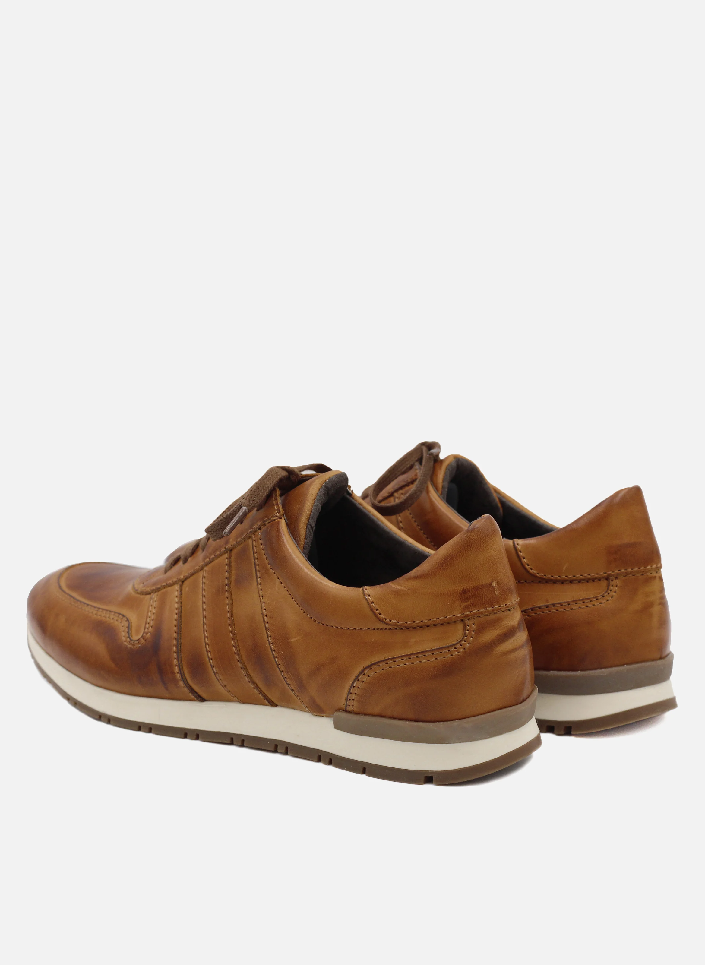 Sneakers cuir lisse | Marron