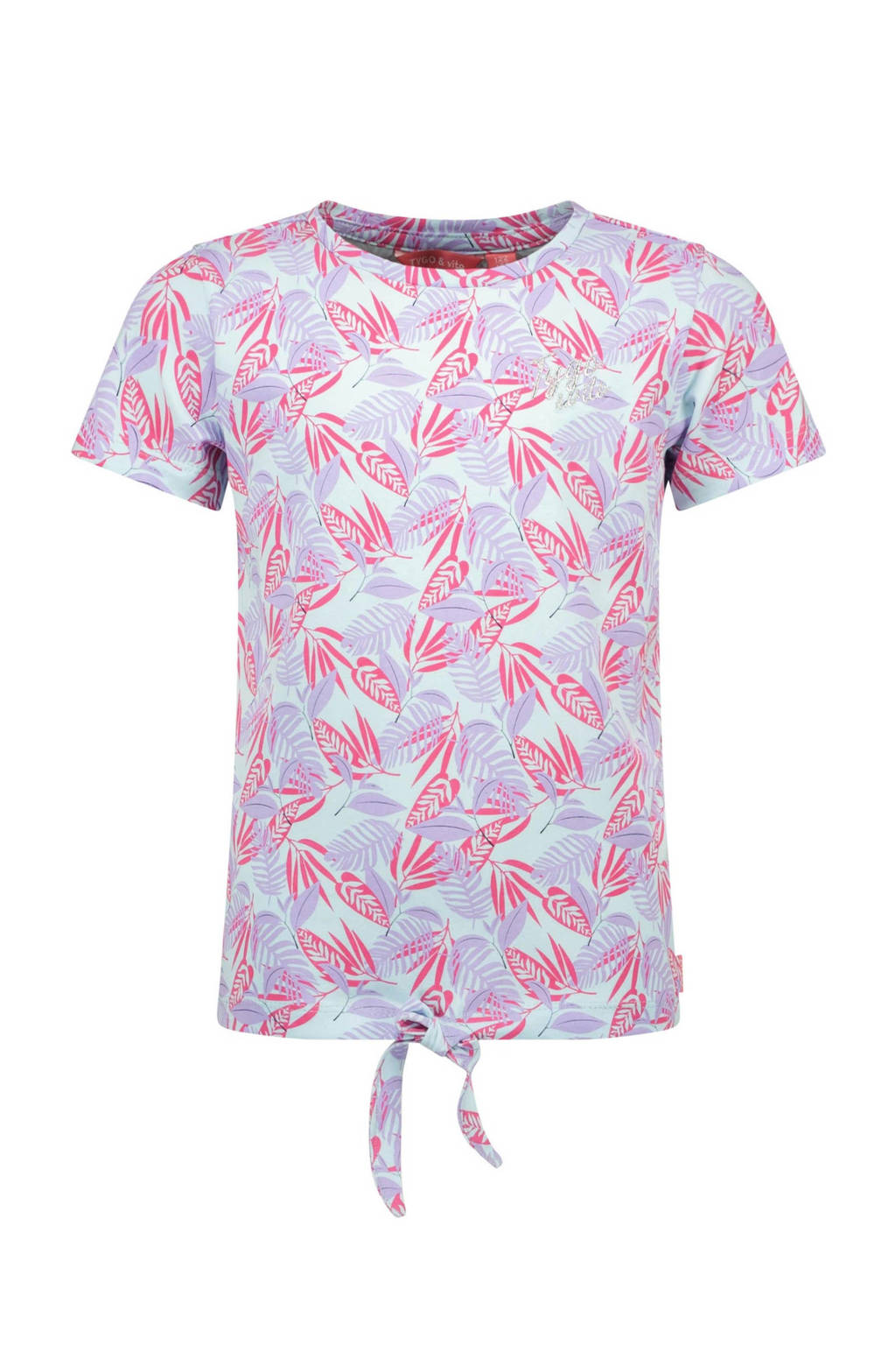 TYGO & vito T-shirt met all over print lichtblauw/multi