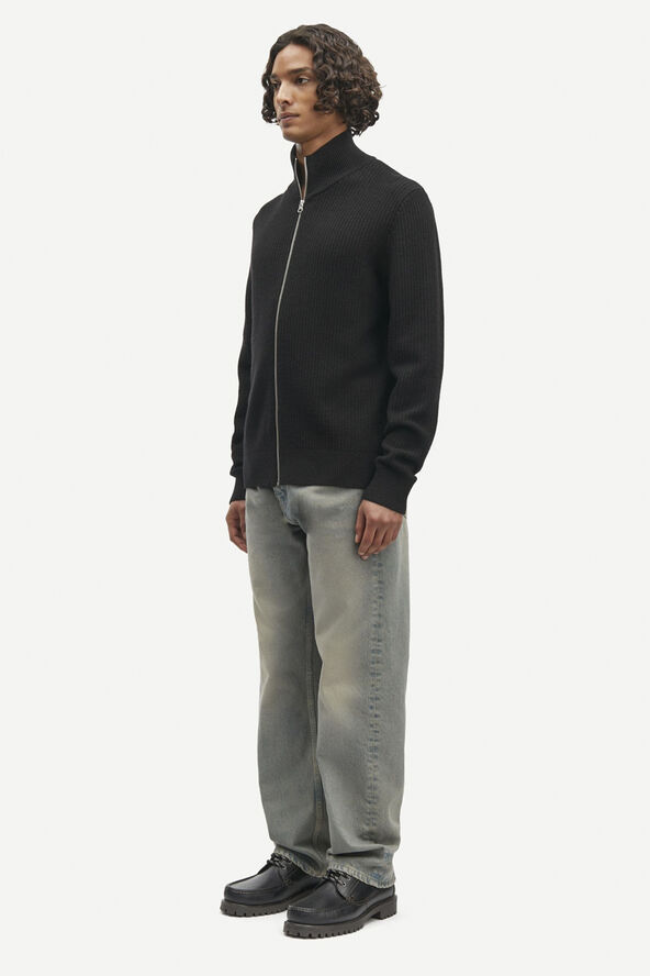 Samsøe Samsøe Sadem zip cardigan 10490 Black