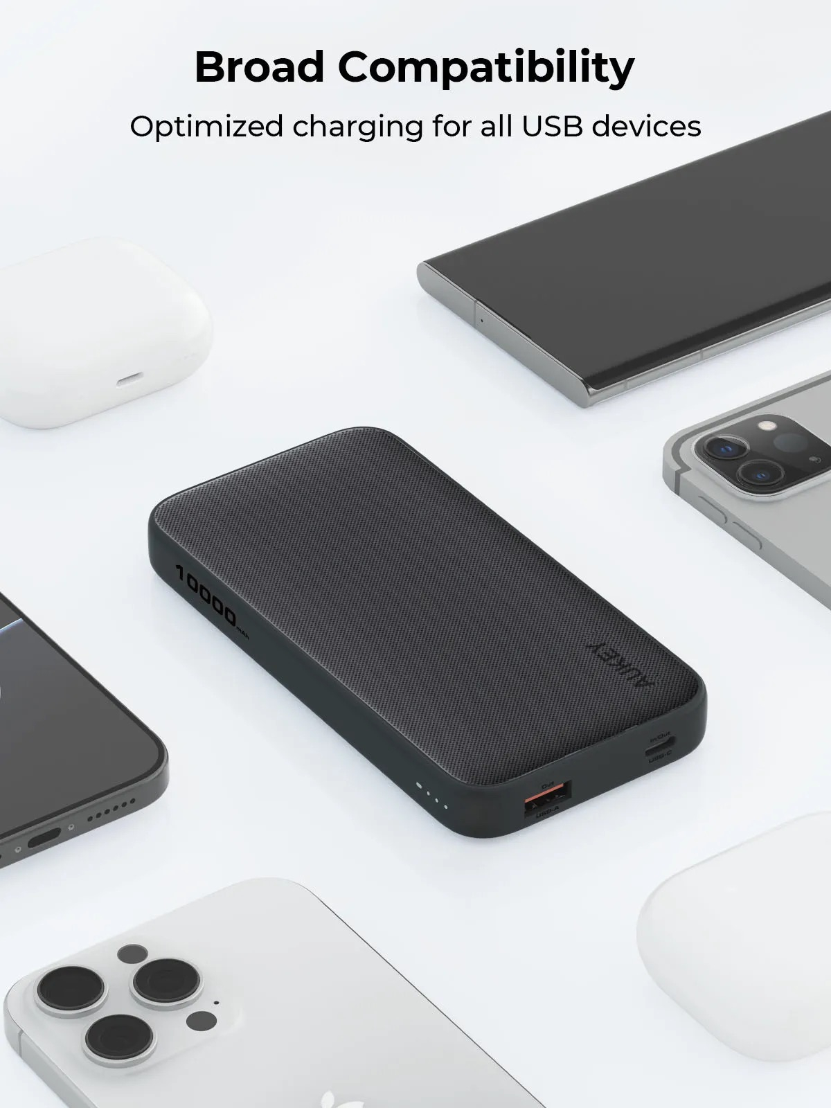 (20W) Spark GO 10000mAh USB A / USB C Powerbank Power Delivery Ladegerät mit LED Anzeige (PB-Y46P) - Schwarz
