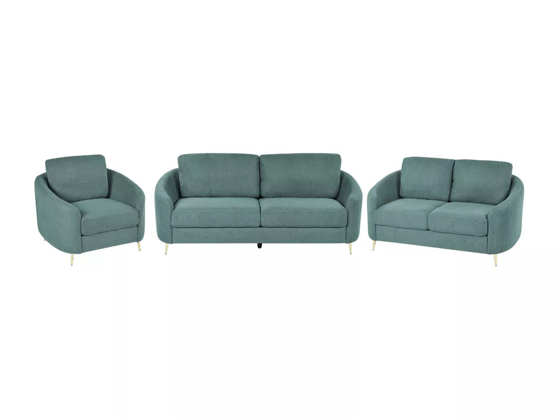 Ensemble de salon en tissu vert TROSA