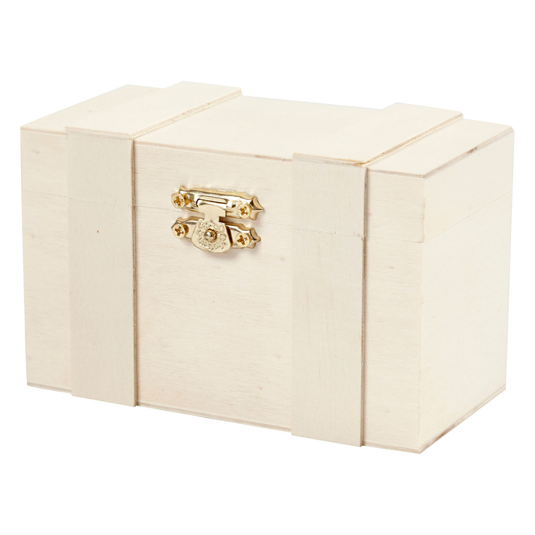 Houten Schatkist, 12,5x7,5x6cm