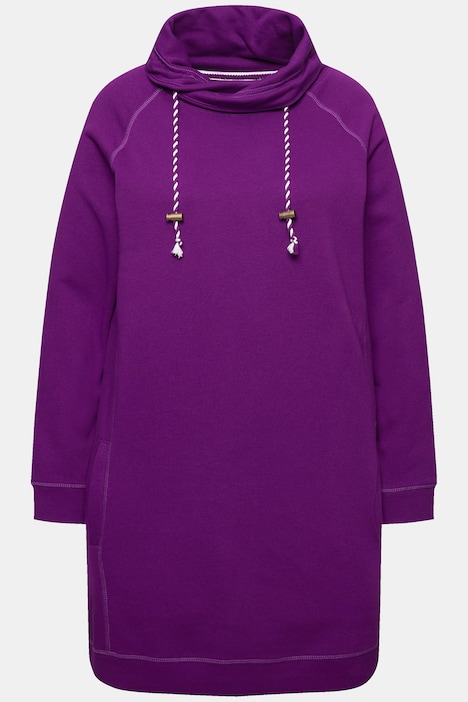 Sweatkleid, Stehkragen, Langarm, Taschen