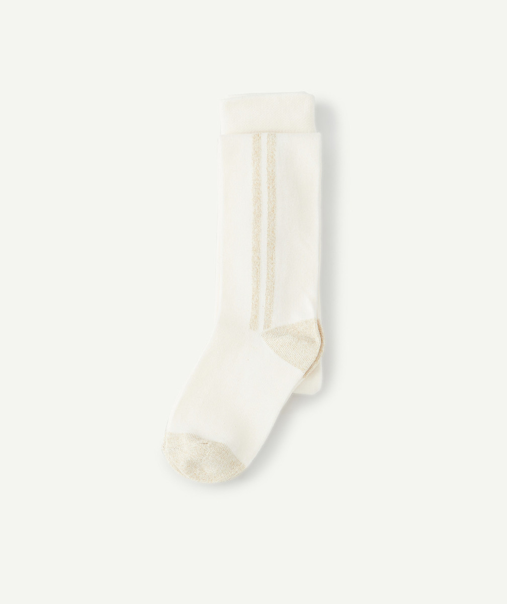 LA PAIRE DE COLLANTS ÉCRU ET PAILLETÉ FILLE