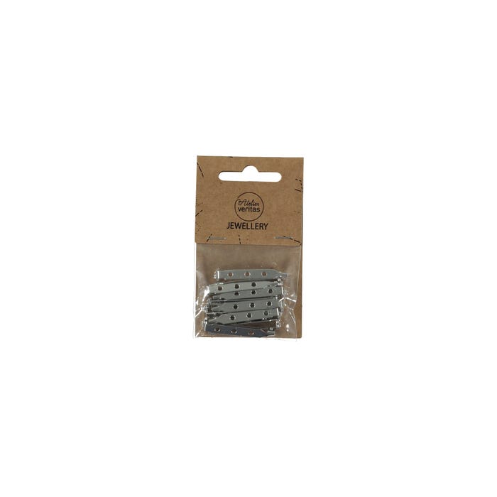 Veritas-Brochespeld zilverkleurig 38 mm 10 stuks