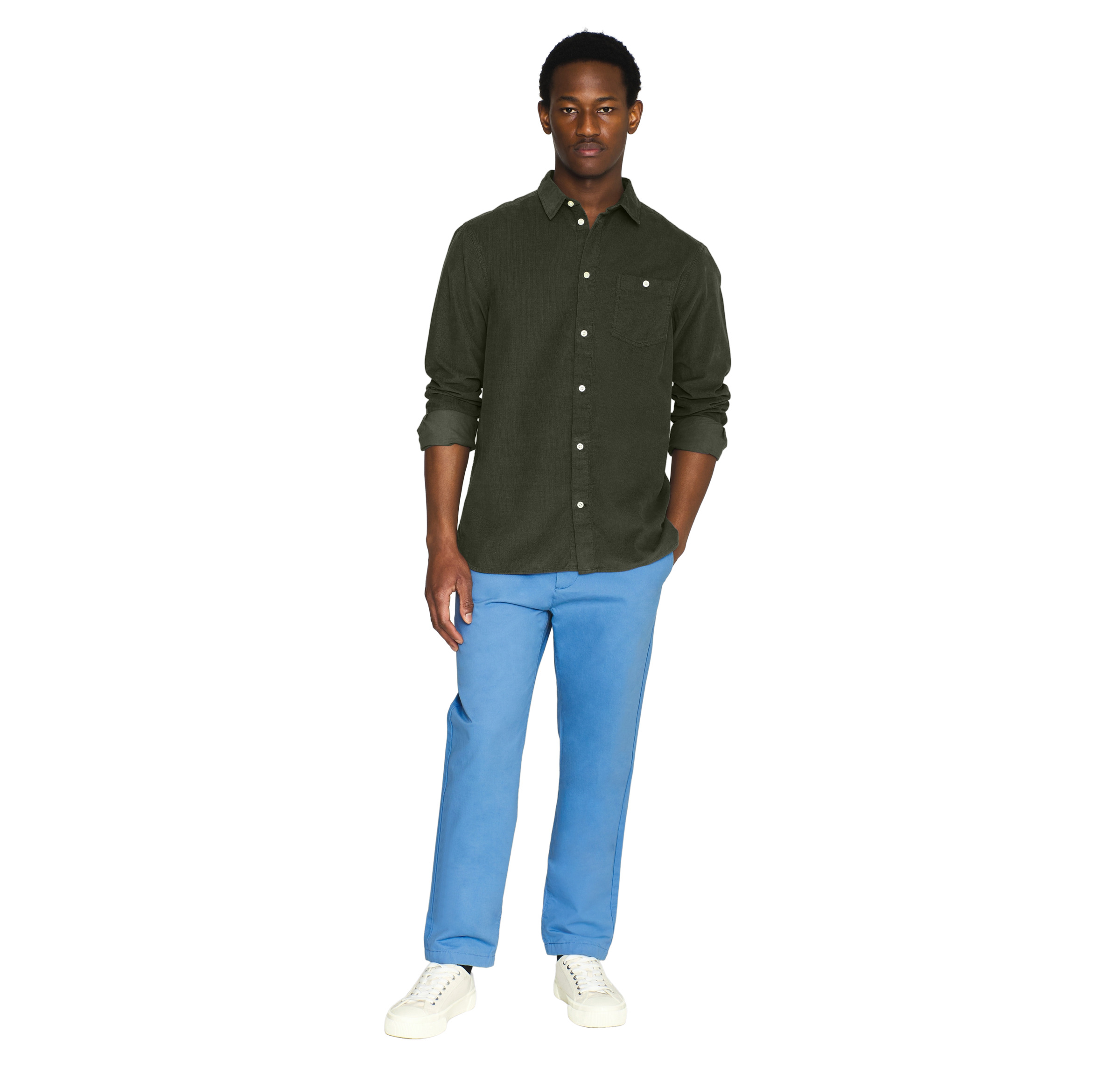 Regular Fit 26-Wales Corduroy Shirt M
