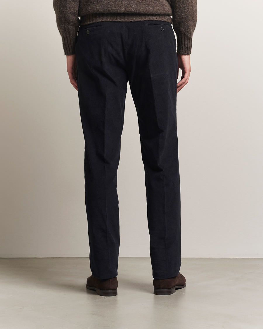 Incotex Regular Fit Baby Corduroy Trousers Navy