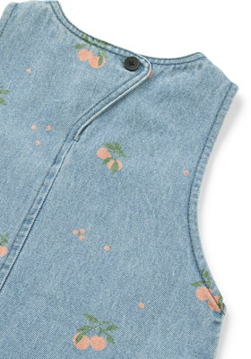 LIEWOOD Angelica Denim Kjole, Peach/Light Blue Denim