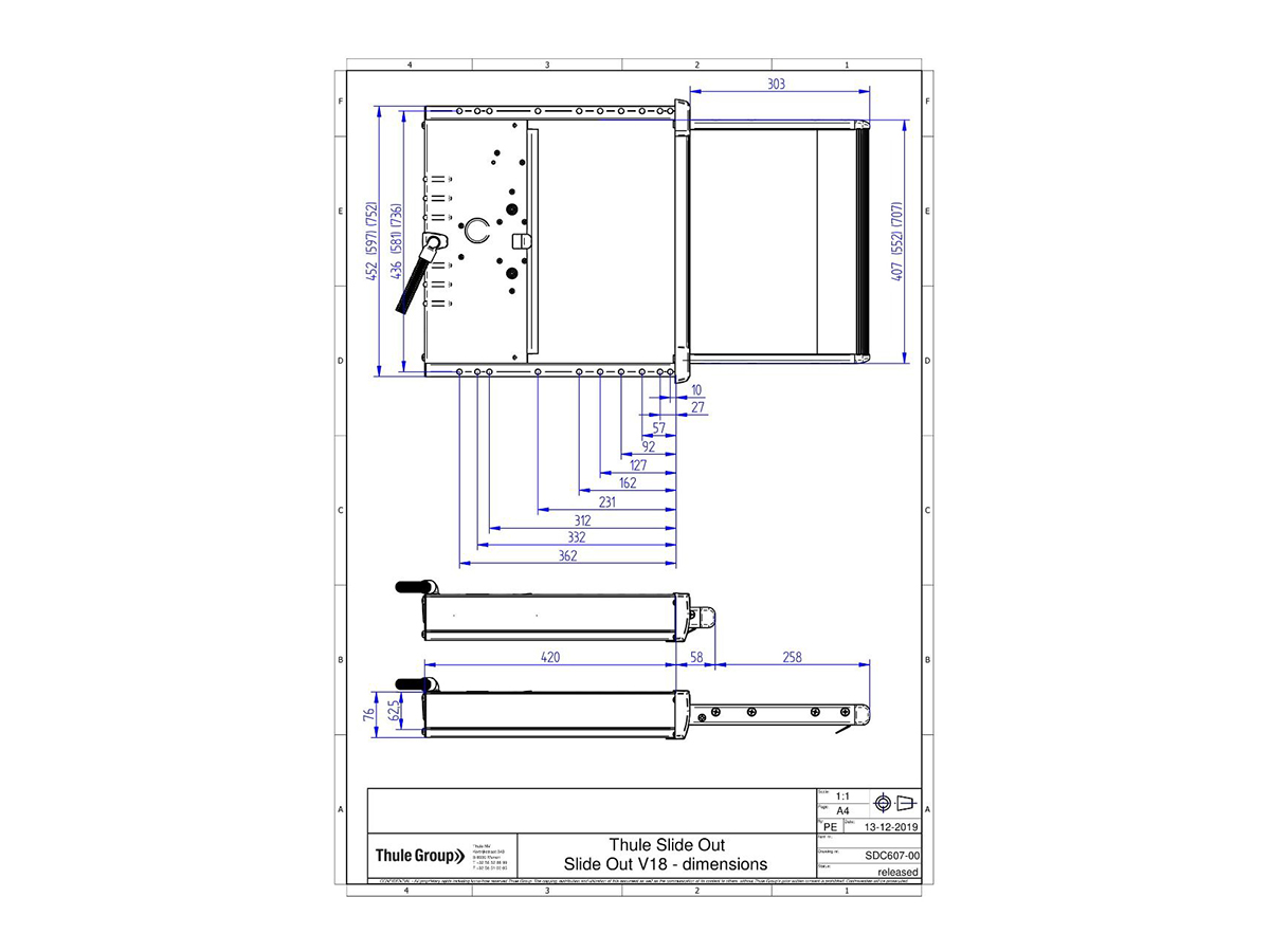 Thule 12 volt 400 G2 Slide-out Step