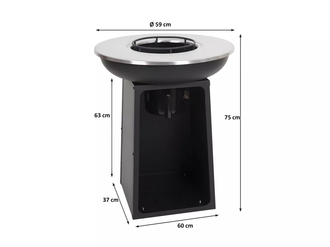 Plaque de cuisson avec grill MCW-K97, Ø59cm noir