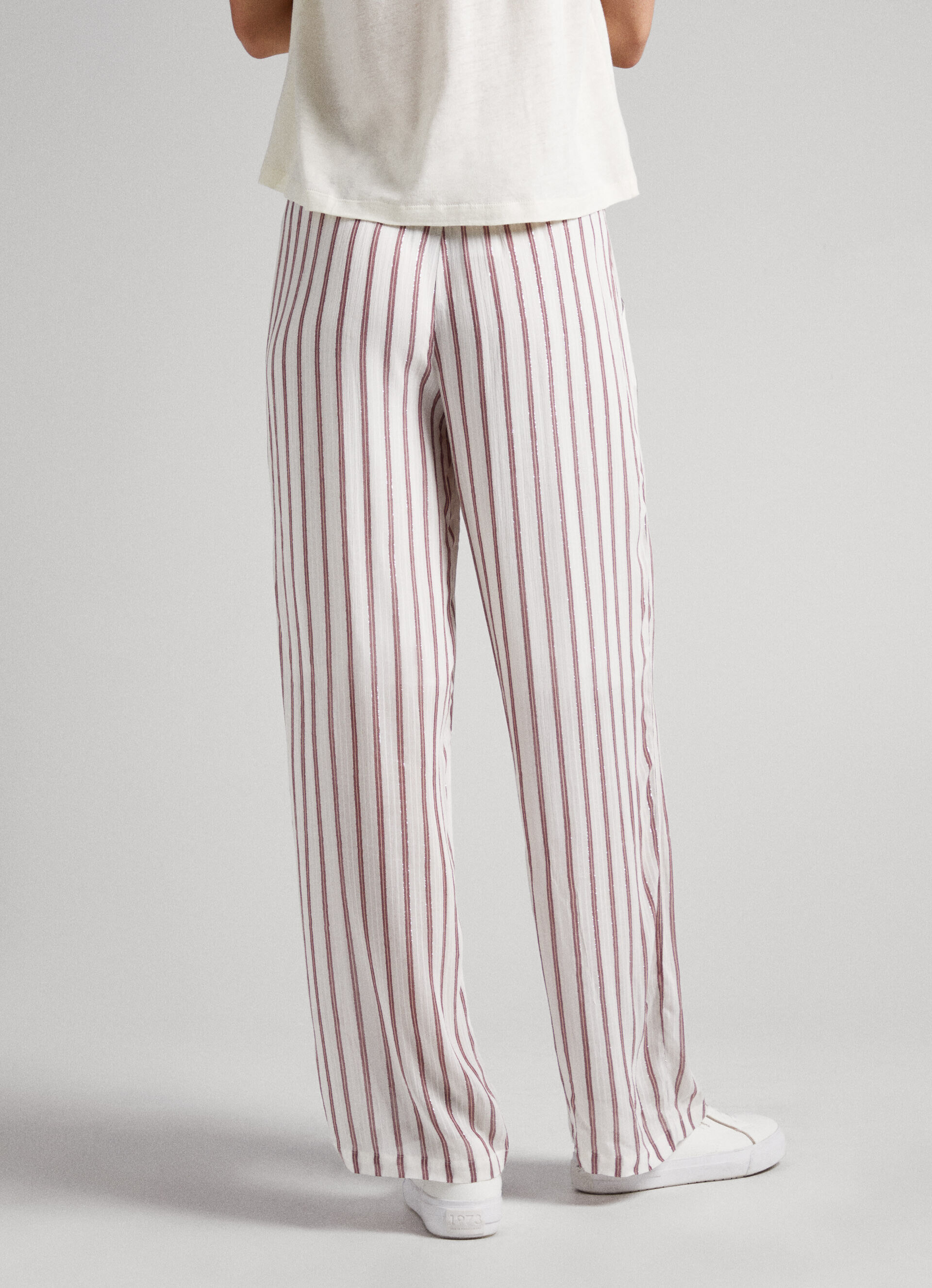Calça de pijama listrada - multicolorida