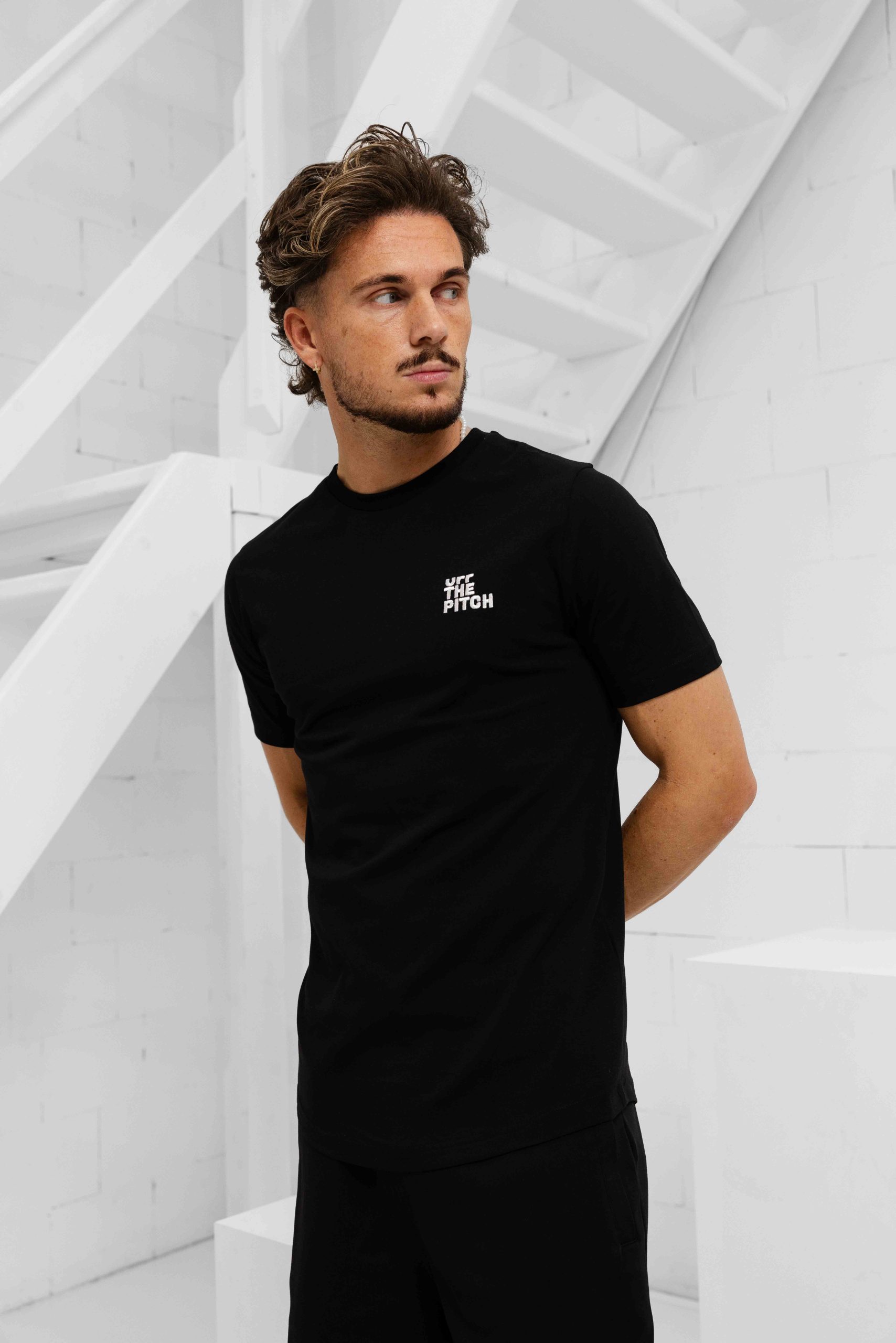Off The Pitch Fullstop Slim Fit Zomerset Heren Zwart
