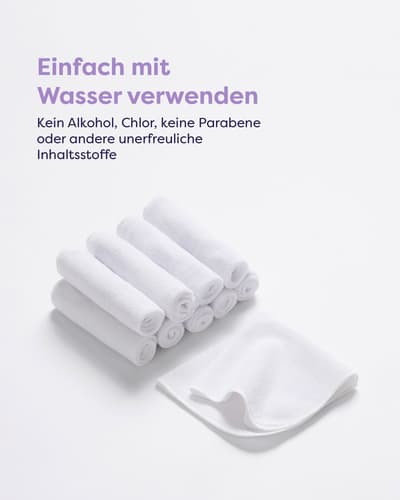 Bambino Mio wiederverwendbare Feuchttücher – Basic, 10er-Packung, Schnee