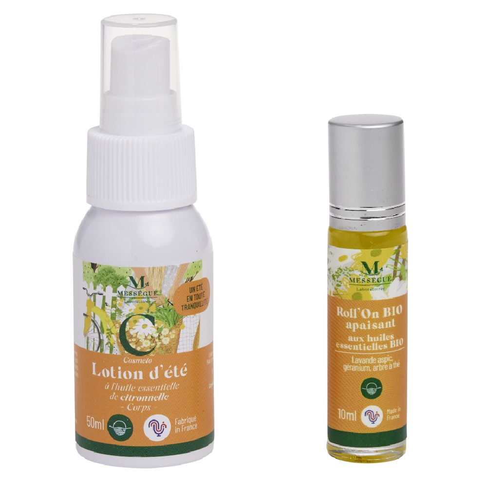 Lotion d’été corps et roll-on apaisant à la citronnelle