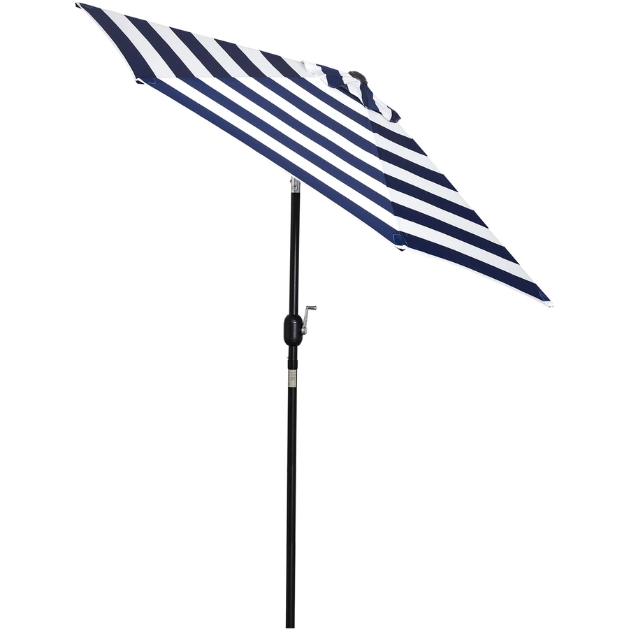 Outsunny Sonnenschirm mit verstellbarem Winkel blauweiß