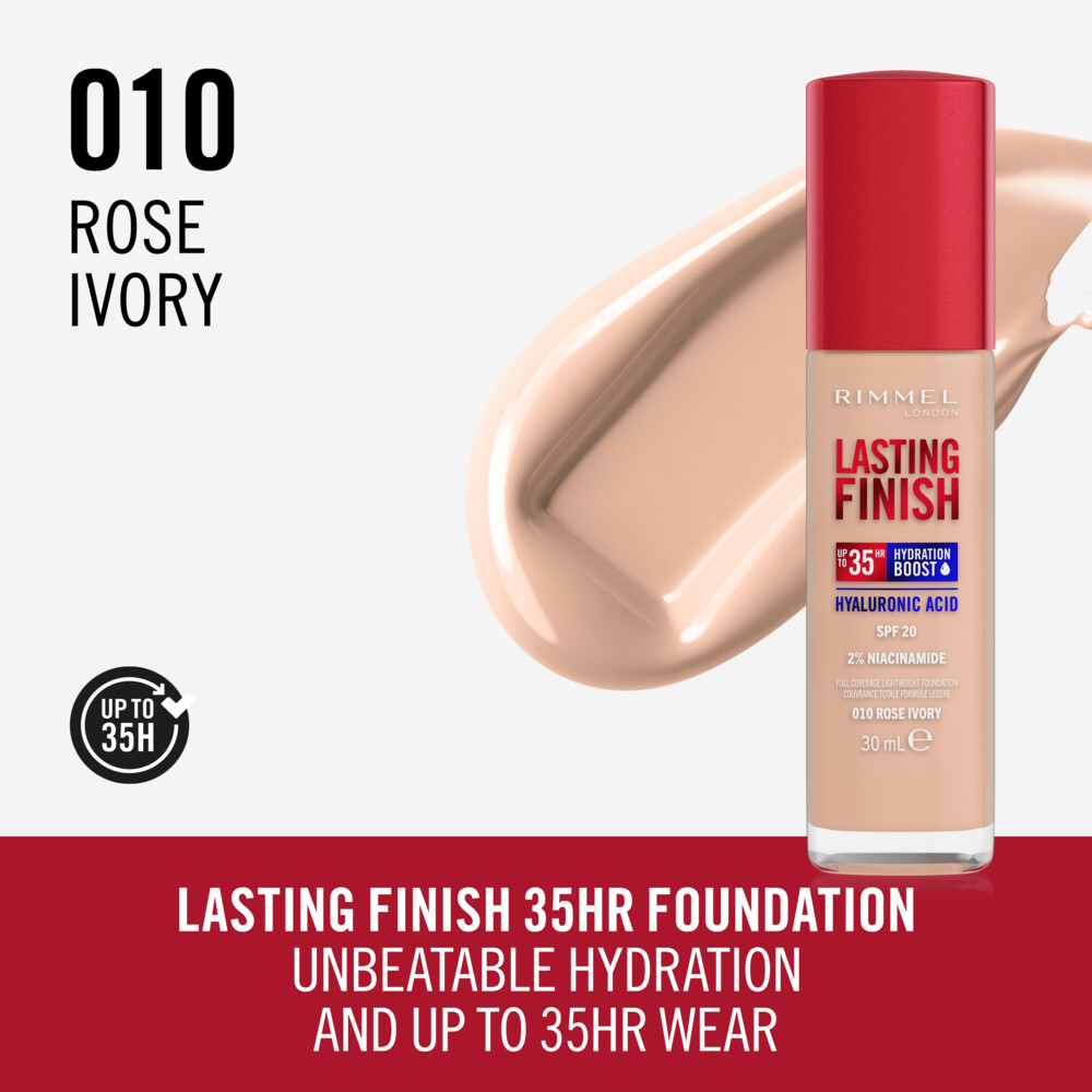 Rimmel Lasting Finish 35H Foundation Rose Ivory 01030 ml