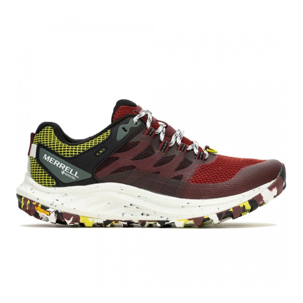 Merrell ANTORA 3 GTX - Chaussures trail Femme cabernet/hiviz