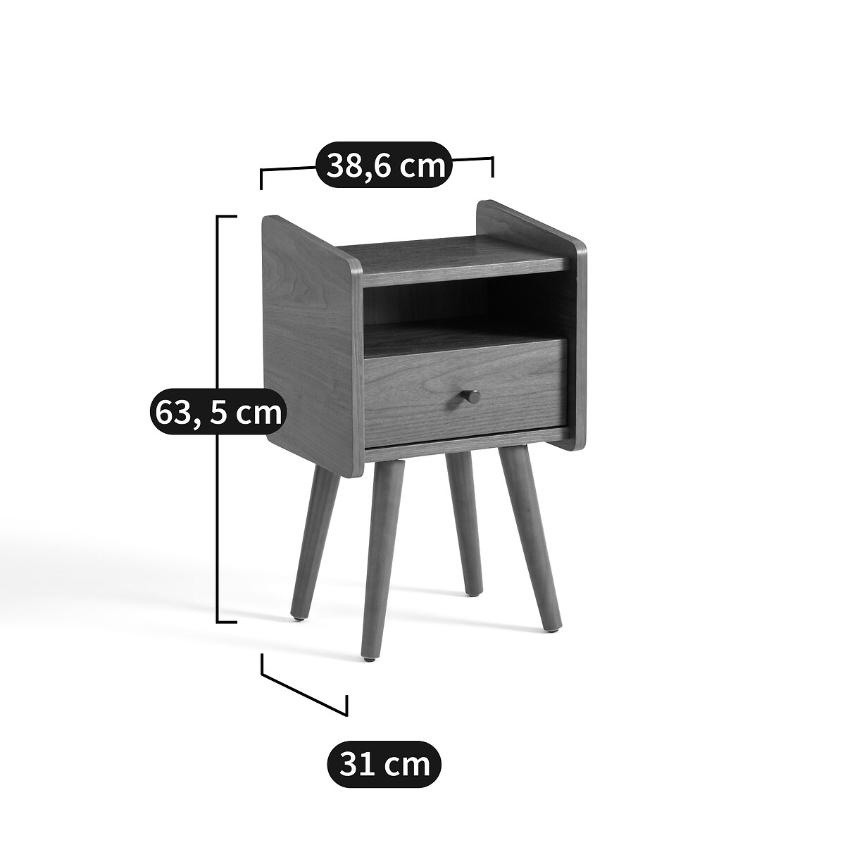 LA REDOUTE INTERIORS<br>Mesinha de cabeceira vintage, Jimi, Ronda