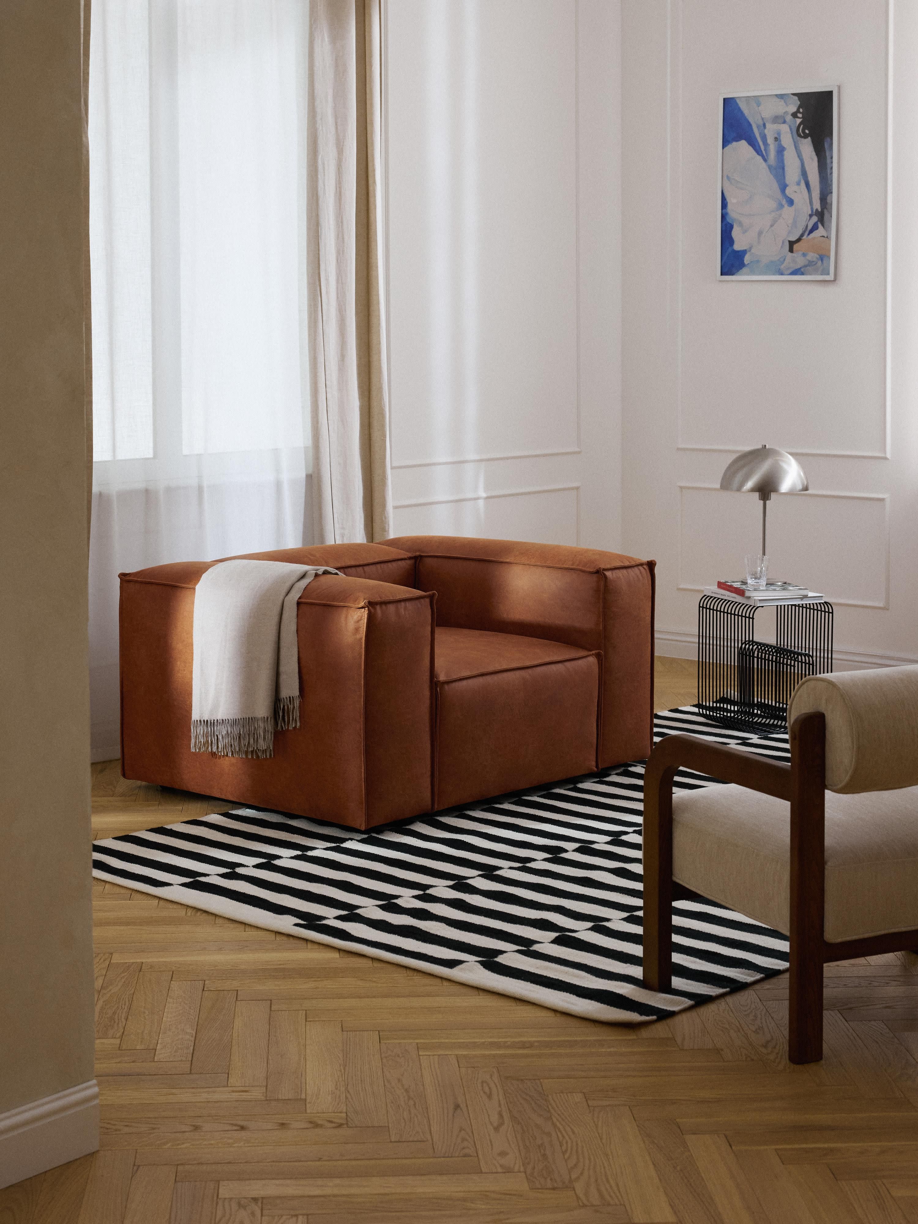 Fauteuil Lennon van gerecycled leer
