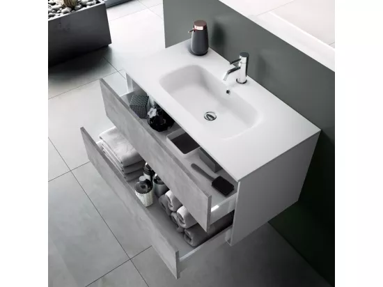 Ensemble de salle de bain 3 pièces IGEA ciment