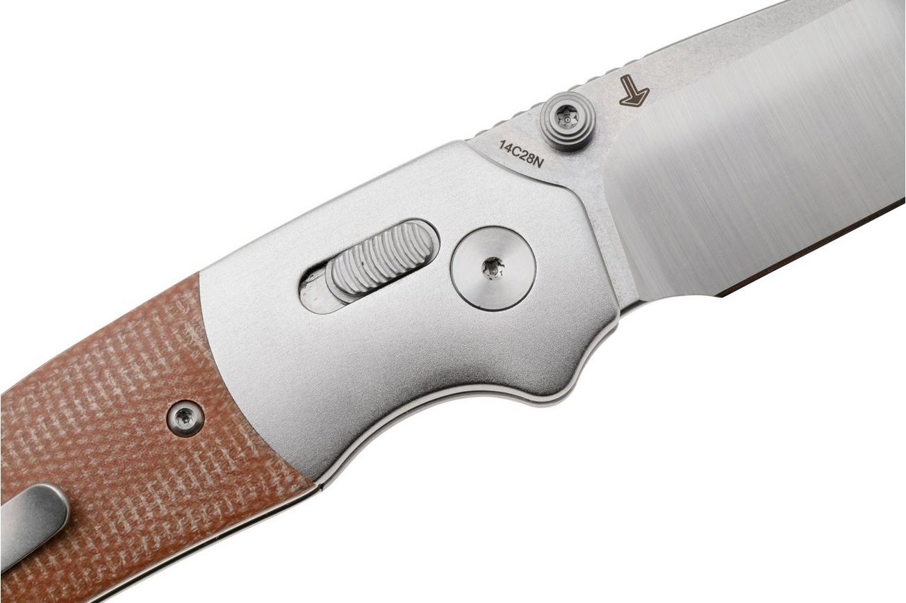 QSP Knife Vault QS157-C1 Stonewashed Tan Micarta, zakmes, Jacob Lundquist Design