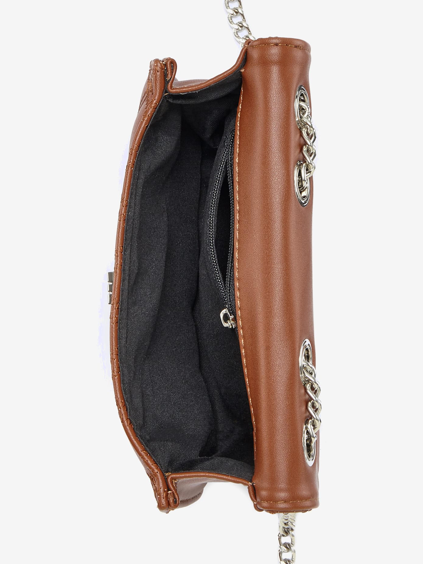 Sac en bandoulière petit sac avec élégante anse à chaîne couleur argent