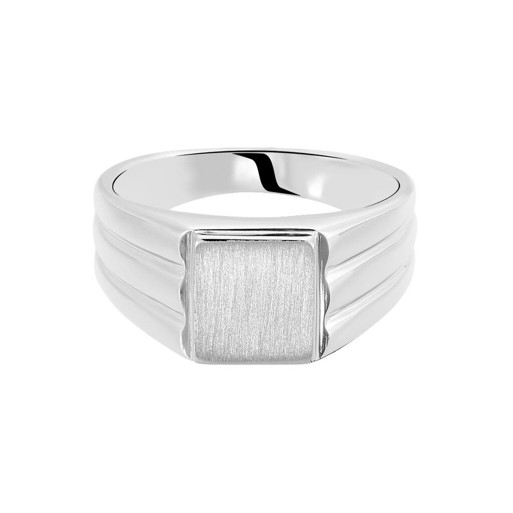 Chevalière Pierrik Argent Blanc