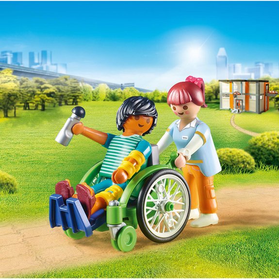Patient en fauteuil roulant Playmobil City Life 70193