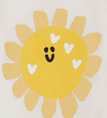 Stella McCartney Kids T-Shirt - Weiß/Gelb m. Sol