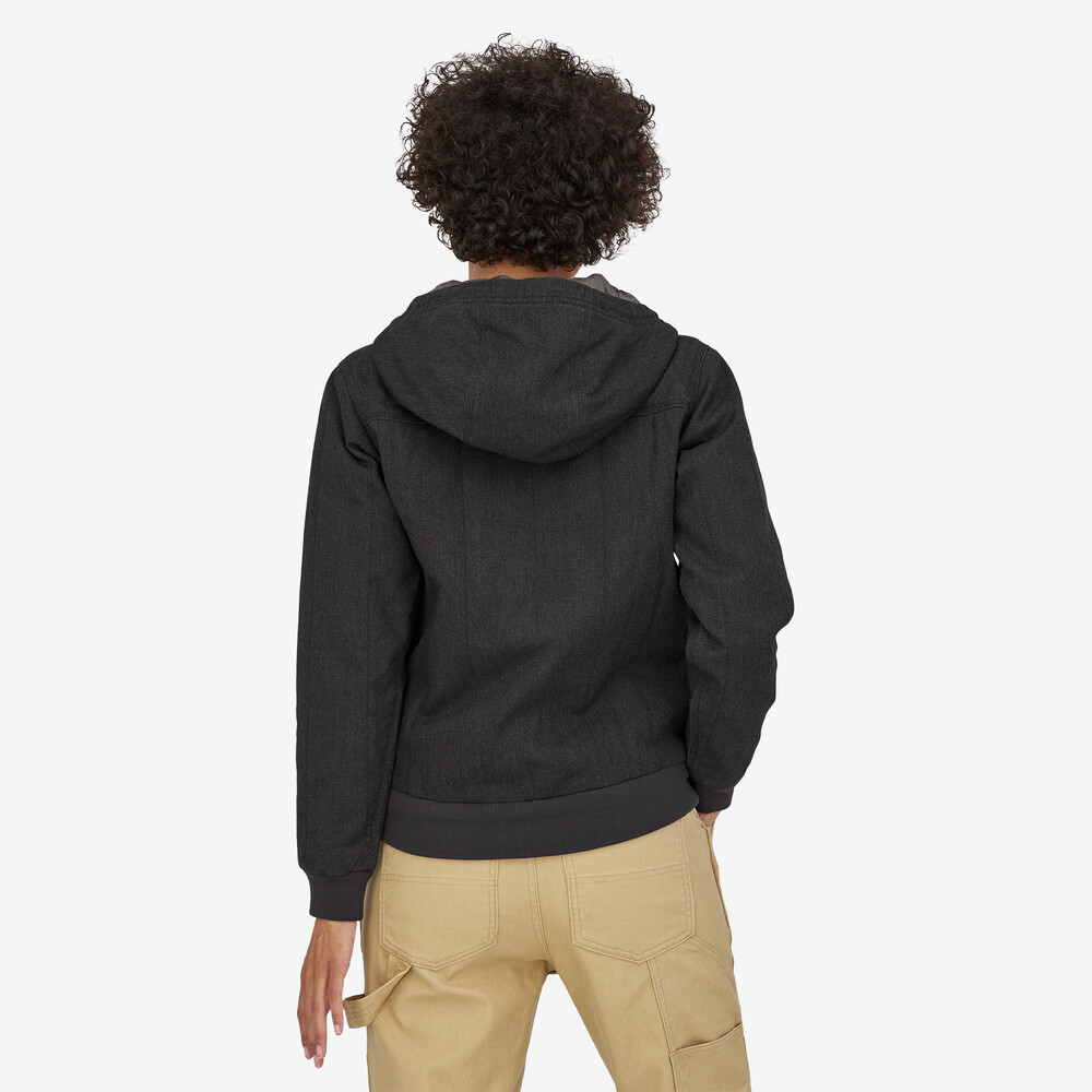 Damen-Bomberjacke mit Kapuze aus Hanf-Canvas für alle Jahreszeiten