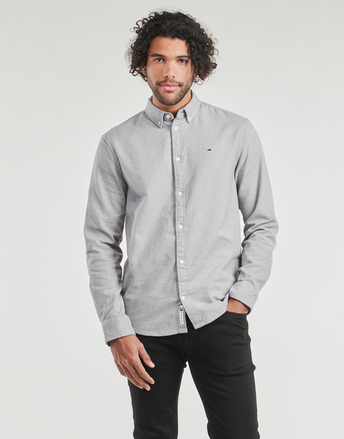 Tommy Jeans - TJM REG BRUSHED GRINDLE SHIRT - Gris