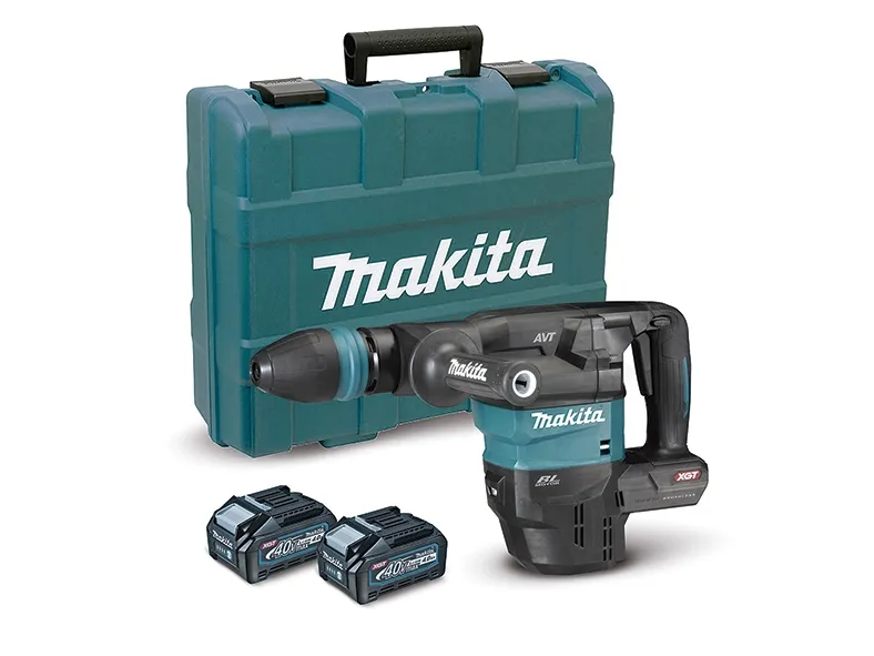 Makita XGT HM001GM201 - Roterende hammer - ledningfri - SDS-max - 9.4 Joule - 2 batterier - 40 V