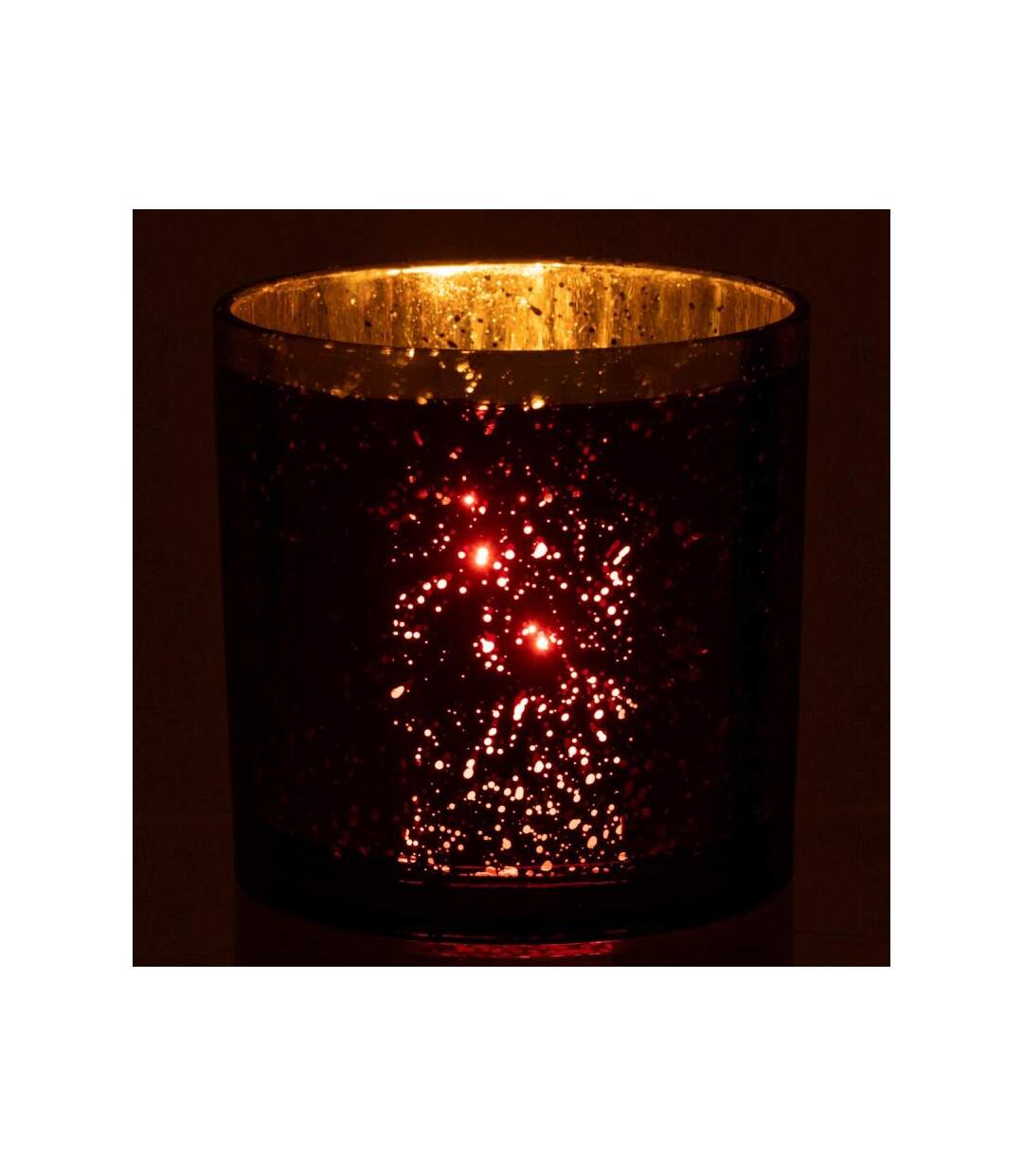 Paris Prix - Photophore Design En Verre robby 15cm Rouge
