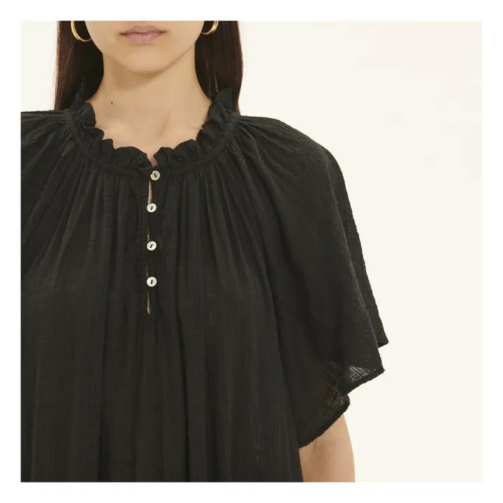 BELLEPIECE Robe Diane Crêpe Bubble | Noir