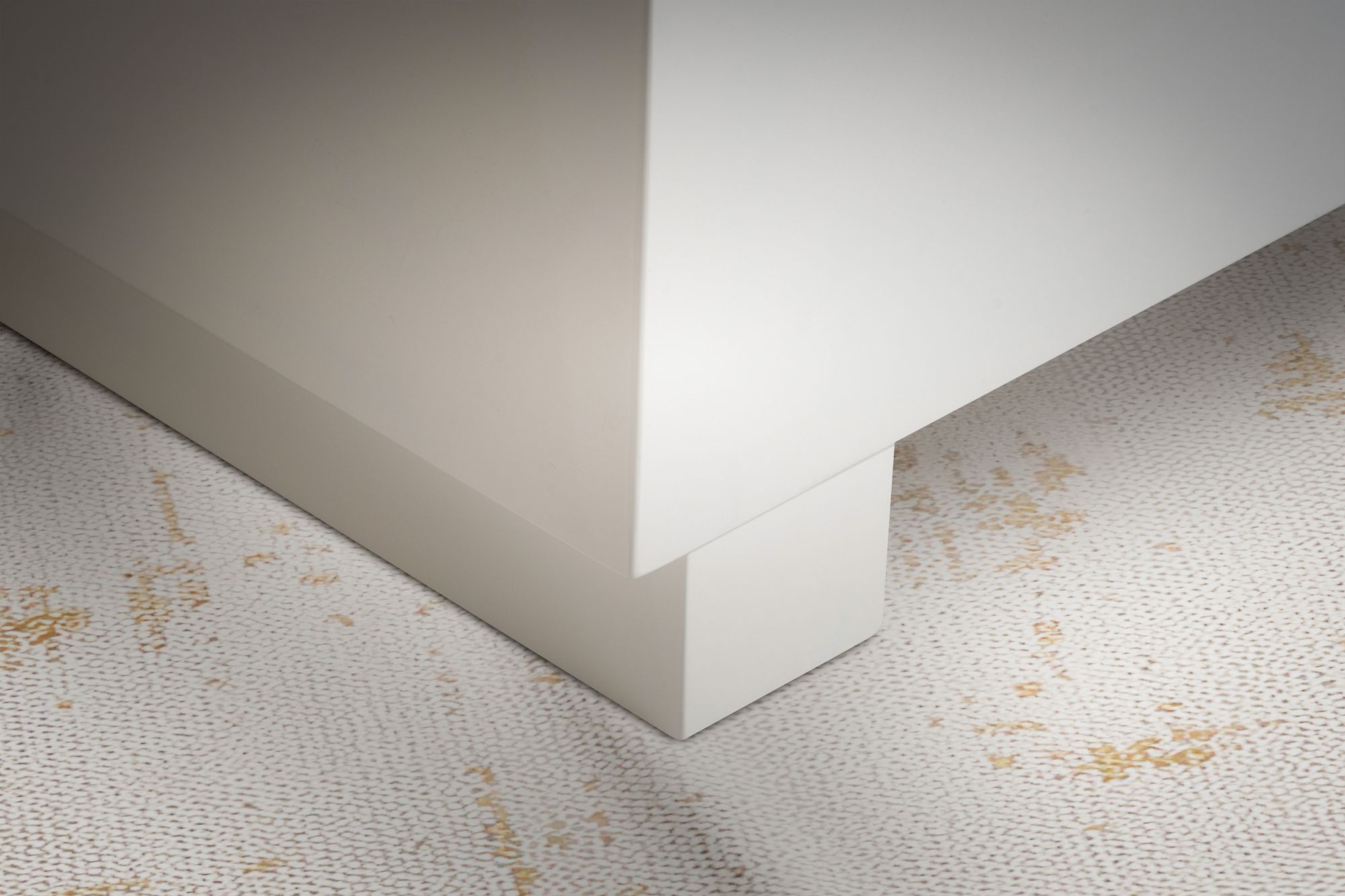 Couchtisch FineBuy Sofatisch MONOBLOC Weiß Hochglanz 60x60 cm Wohnzimmertisch