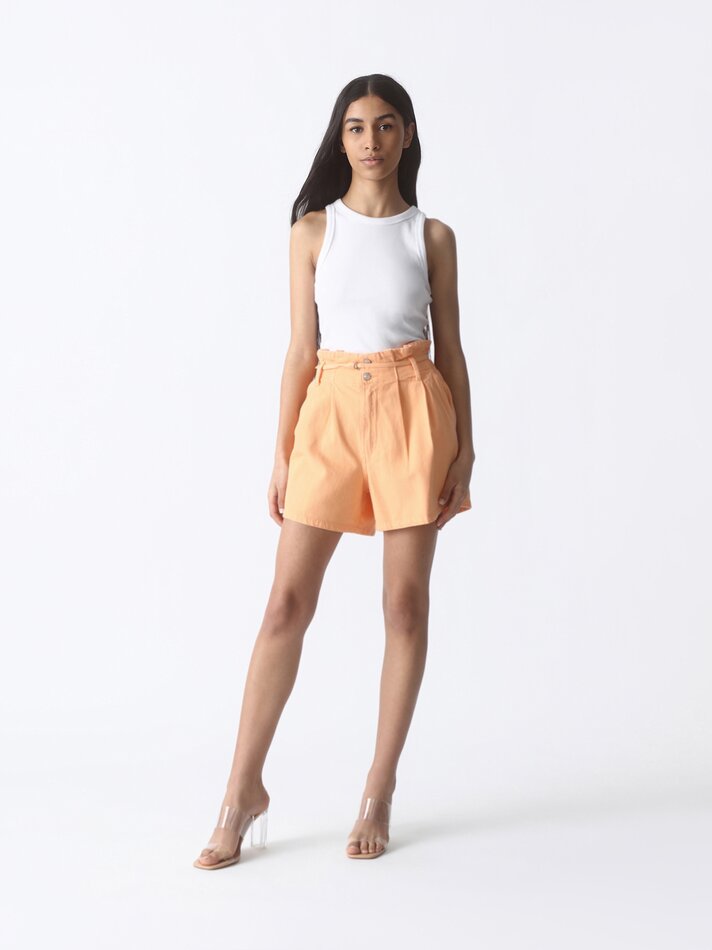 Shorts jeans folgados - Mandarim