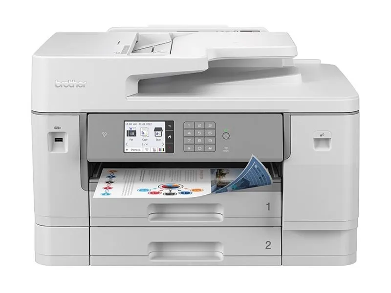 Brother MFC-J6955DW - Multifunktionsprinter - farve - blækprinter - A3/Ledger (medie) - op til 25 spm (kopiering) - op til 30 spm (udskriver) - 600 ark - 33.6 Kbps - USB 2.0, LAN, Wi-Fi(n), NFC, USB 2.0 vært