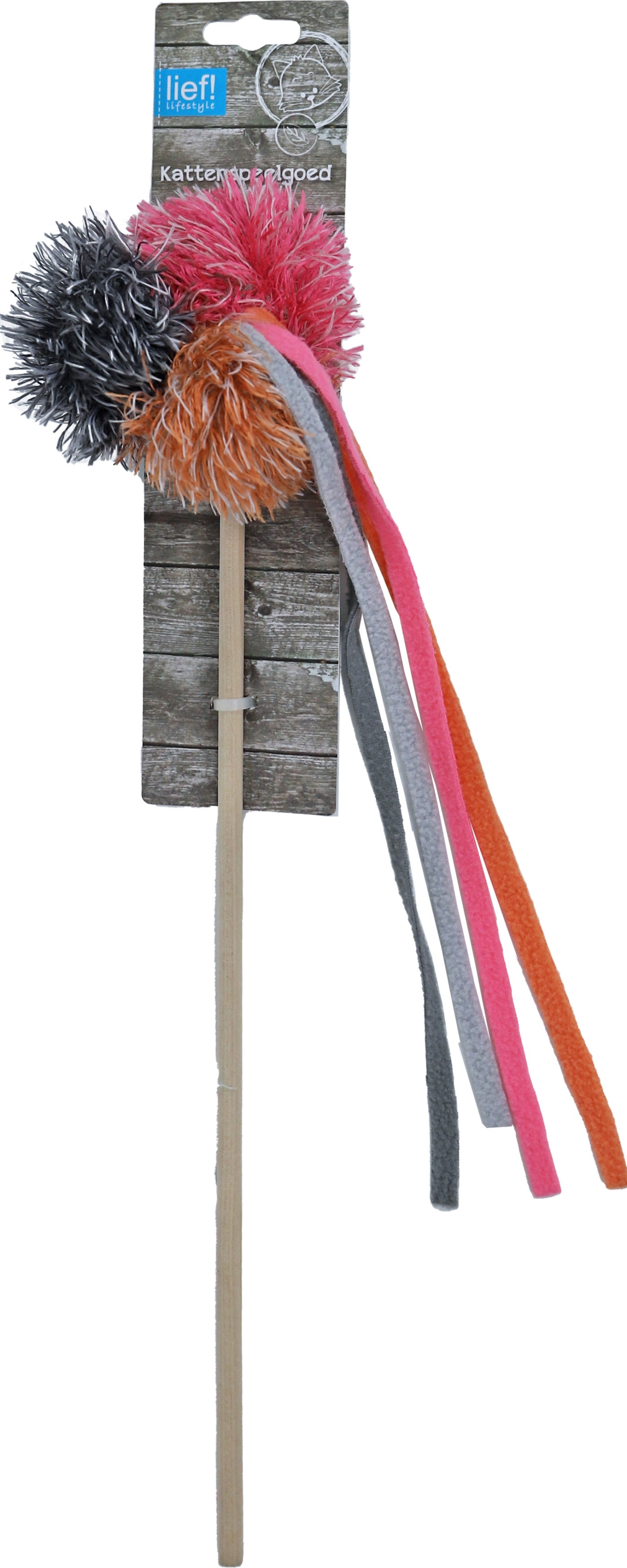 Lief! kattenhengel roze 5 x 11 x 48 cm