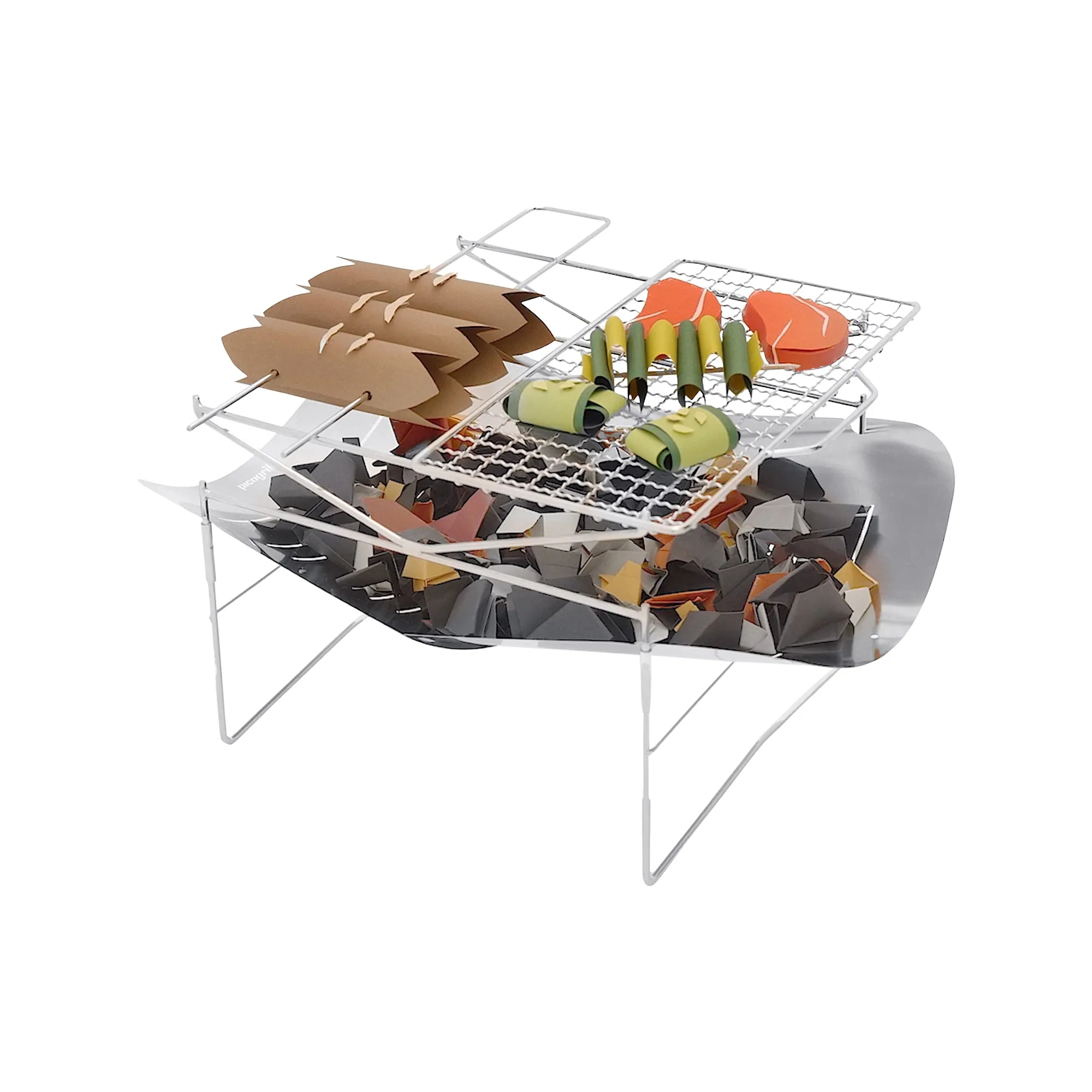 Picogrill -  Grillschale 498 mit Spieß und Grillrost
