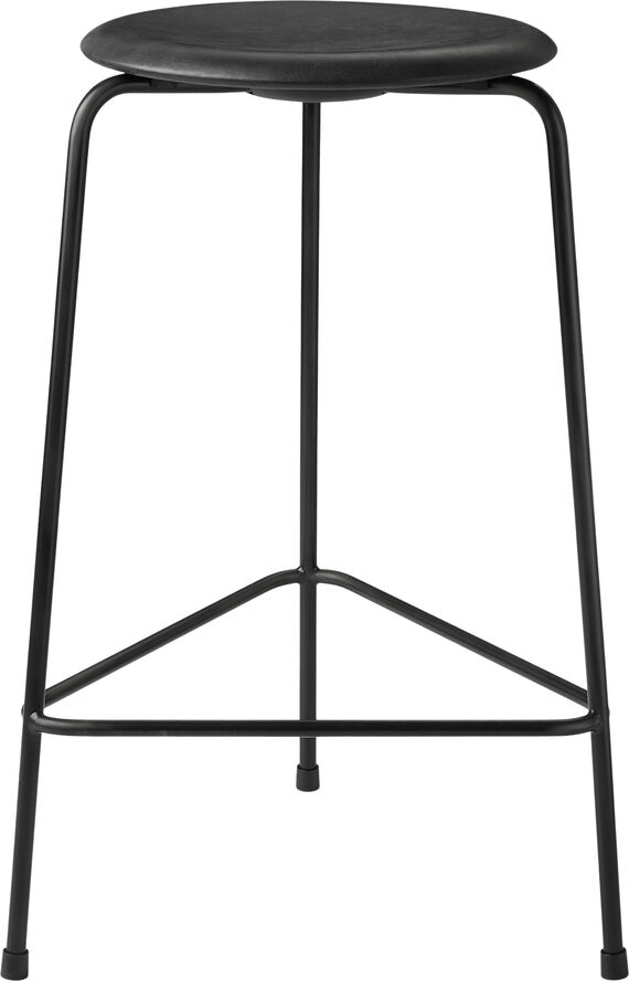 Fritz Hansen HIGH DOT skammel Cowboy Black / Black mat lacquered base Sort
