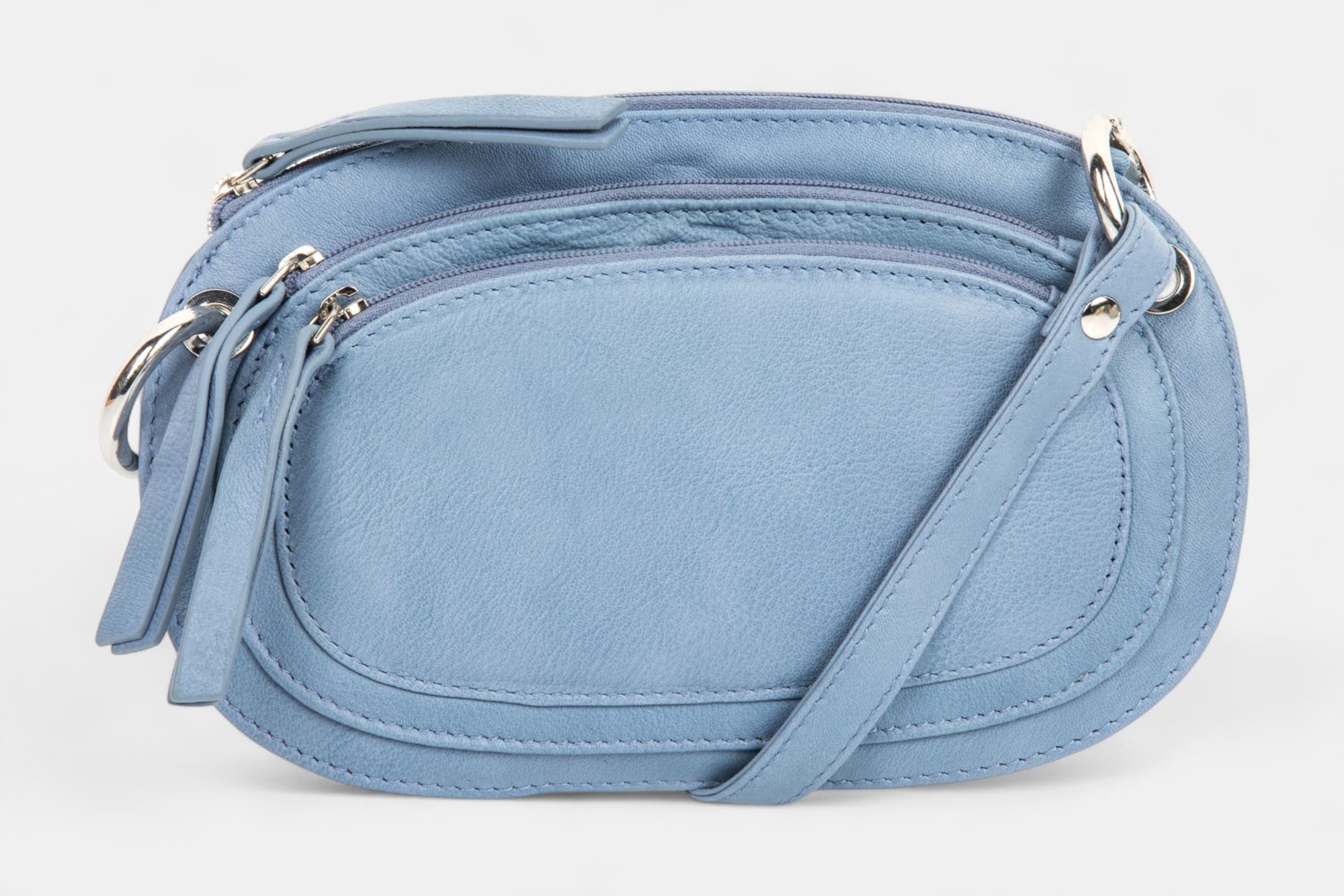 Sac bandoulière en cuir jeans