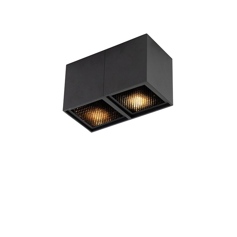 Design spot zwart 2-lichts - Qubo Honey